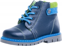 152225-25 синий ботинки ясельно-малодетские нат. кожа